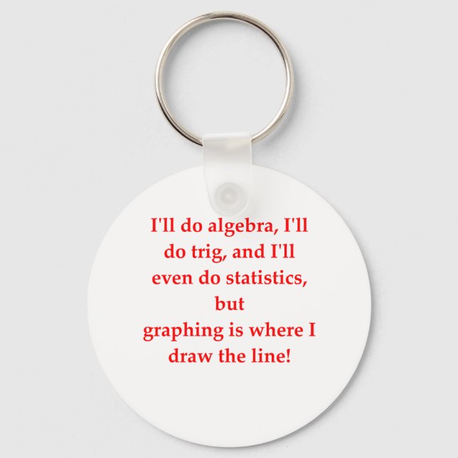 funny math joke key ring (Front)