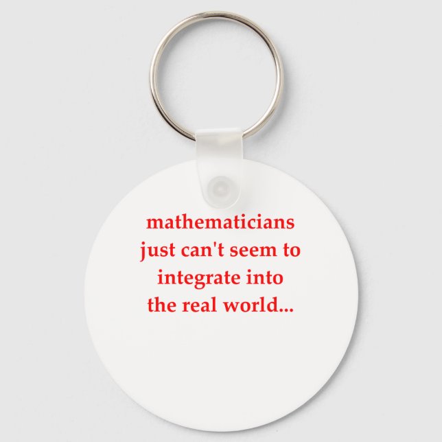 funny math joke key ring (Front)