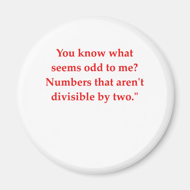 funny math joke magnet (Front)