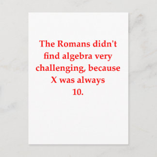 funny math joke postcard