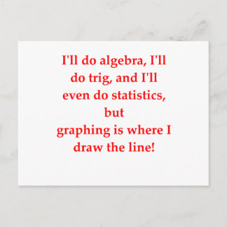 funny math joke postcard