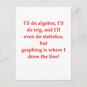 funny math joke postcard