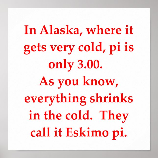 funny math joke poster (Front)