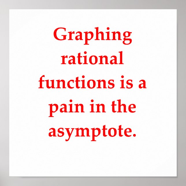 funny math joke poster (Front)