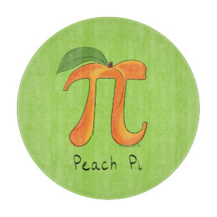 Funny Math Peach Pi Symbol Cutting Board