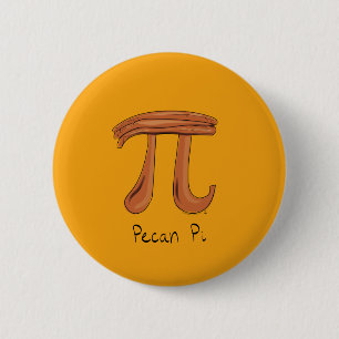 Funny Math Pecan Pi Thanksgiving Fall 6 Cm Round Badge