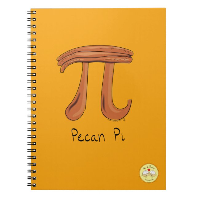 Funny Math Pecan Pi Thanksgiving Fall Notebook (Front)