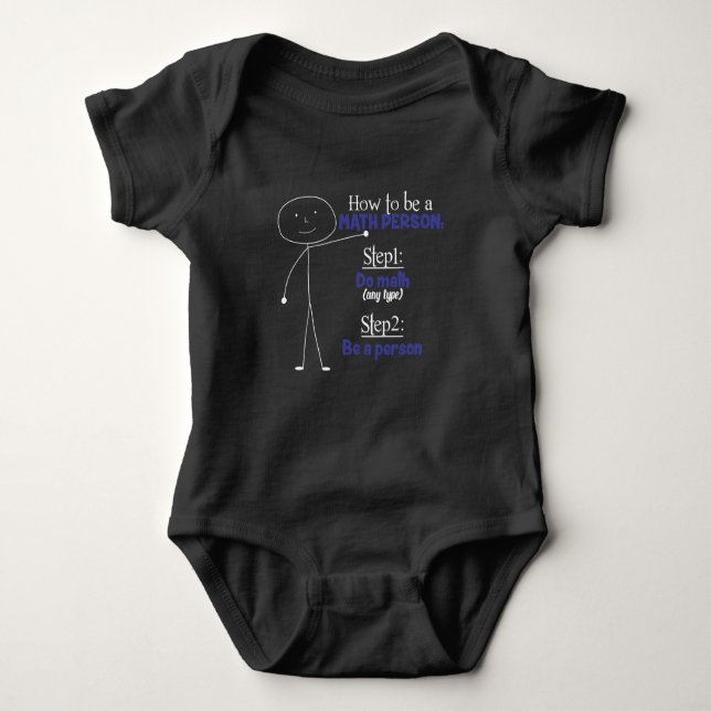Funny Math Person Mathematics Teacher Educator Baby Bodysuit (Front)
