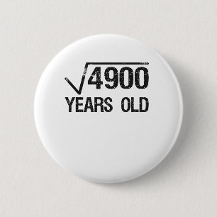 Funny Math Problem Square Root of 4900 Equal 70th 6 Cm Round Badge