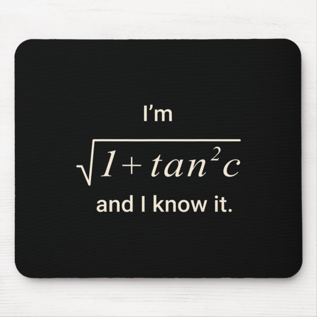 Funny Math Pun Tee – I M Sec C Trigonometry Teache Mouse Mat (Front)