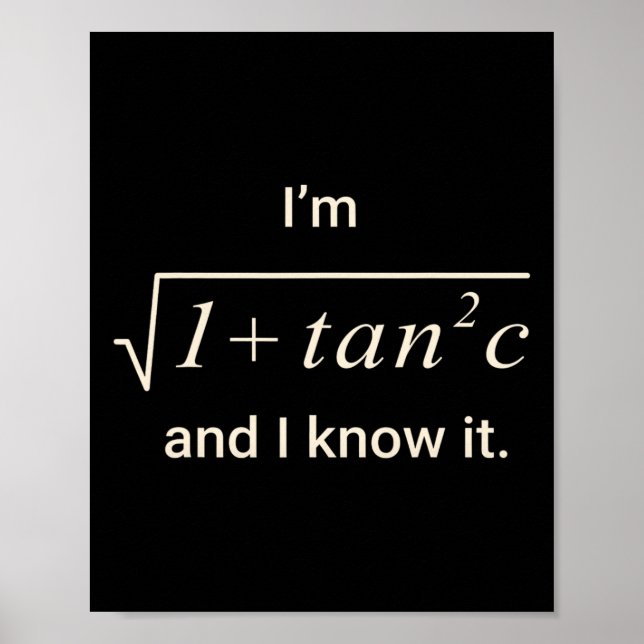 Funny Math Pun Tee – I M Sec C Trigonometry Teache Poster (Front)