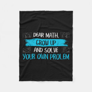Funny Math Quote Back To School Girls Boys Teens  Fleece Blanket