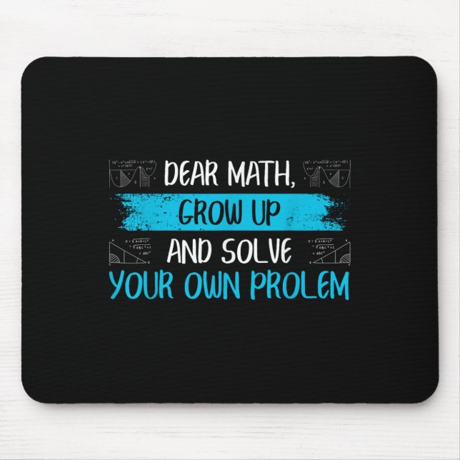 Funny Math Quote Back To School Girls Boys Teens  Mouse Mat (Front)