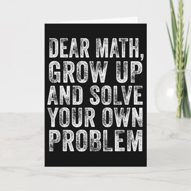 Funny Math Quote Dear Math Teacher Student Meme Vi Card (Front)