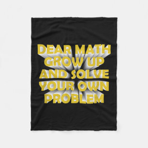 Funny Math Quote For Girls Boys Teens Men Women De Fleece Blanket