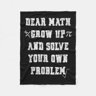 Funny Math Quote For Girls Boys Teens Men Women De Fleece Blanket