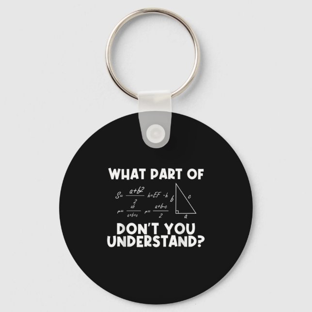 Funny Math Quote Mathematics Dear Math Teacher Sol Key Ring (Front)