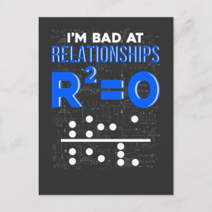 Funny Math Relationship Pun Math Teacher Student Postcard