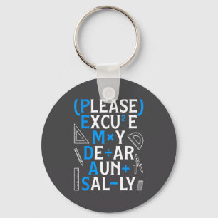 Funny Math Rules Pemdas Pun Teachers Math Day Key Ring