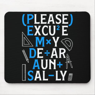 Funny Math Rules Pemdas Pun Teachers Math Day  Mouse Mat