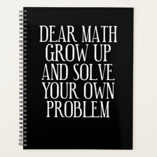 Funny Math Saying Planner