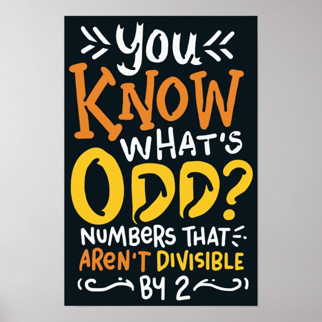 Funny Math School Teacher Fraction Quote Poster (Front)