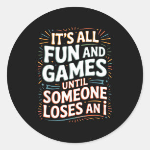 Funny Math Shirt Square Roots 4 = 2 Lose An I Retr Classic Round Sticker