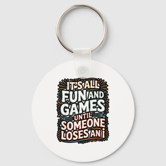 Funny Math Shirt Square Roots 4 = 2 Lose An I Retr Key Ring (Front)