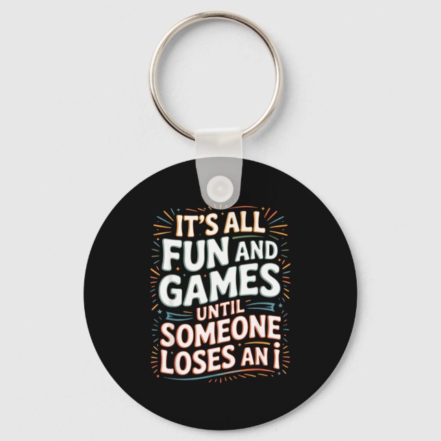 Funny Math Shirt Square Roots 4 = 2 Lose An I Retr Key Ring (Front)