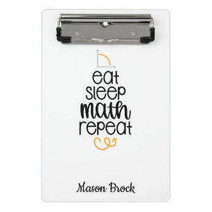 Funny math student personalised school gift mini clipboard