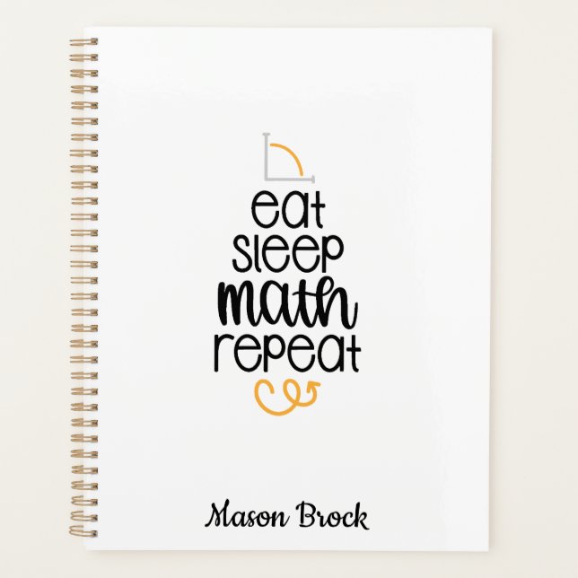 Funny math student school personalised gift planner (Front)