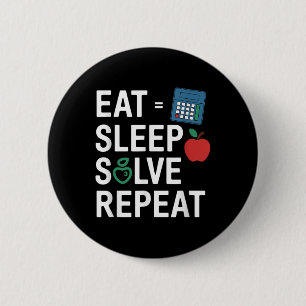Funny Math Teacher Algebra Cl Back To School 6 Cm Round Badge