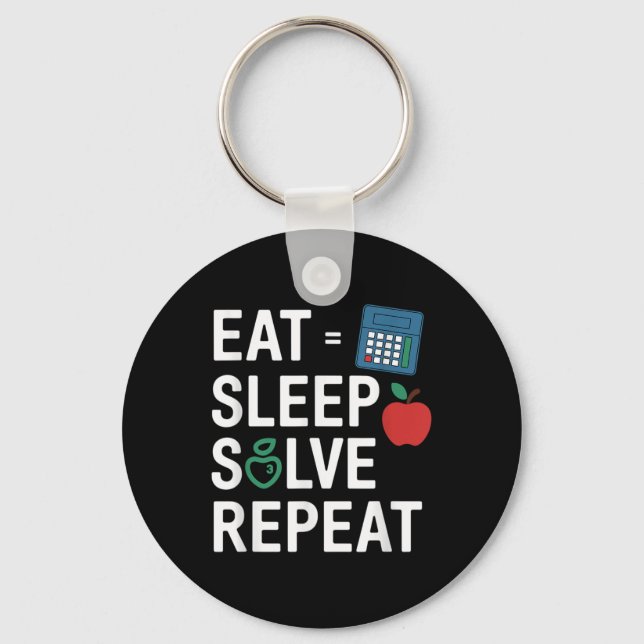Funny Math Teacher Algebra Cl Back To School  Key Ring (Front)