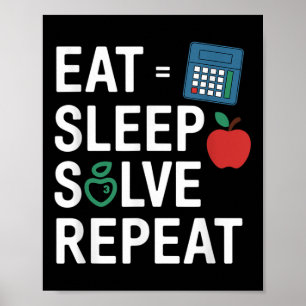 Funny Math Teacher Algebra Cl Back To School  Poster