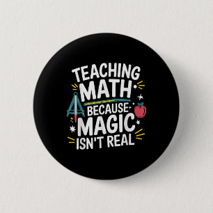 Funny Math Teacher Algebra Lover Back To School 6 Cm Round Badge