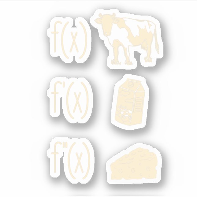 Funny Math Teacher Art For Women Cow Milk Cheese F (Front)