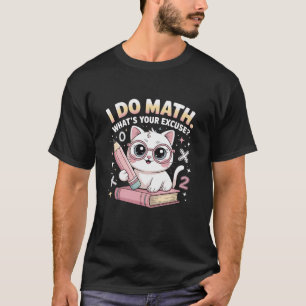 Funny Math Teacher Cat Nerdy STEM Back To School T-Shirt