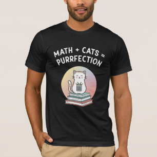 Funny Math Teacher Cat Pi Nerd Science T-Shirt