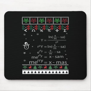 Funny Math Teacher Christmas Merry Xmas In Math Eq Mouse Mat
