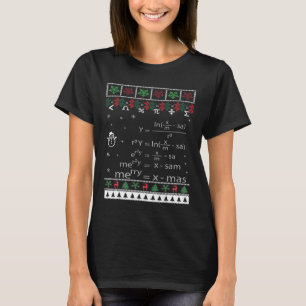 Funny Math Teacher Christmas Merry Xmas In Math Eq T-Shirt