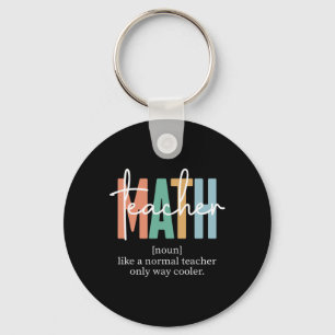 Funny Math Teacher Definition For Women And Men Key Ring