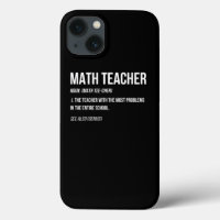 Funny Math Teacher Definition Most Problems Gift D