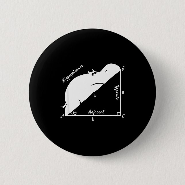 Funny Math Teacher,funny Hiptenuse,geometry Teache 6 Cm Round Badge (Front)