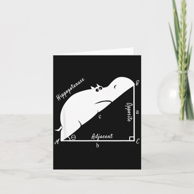 Funny Math Teacher,funny Hiptenuse,geometry Teache Card (Front)