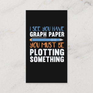 Funny Math Teacher Geometry plotting Humour Business Card