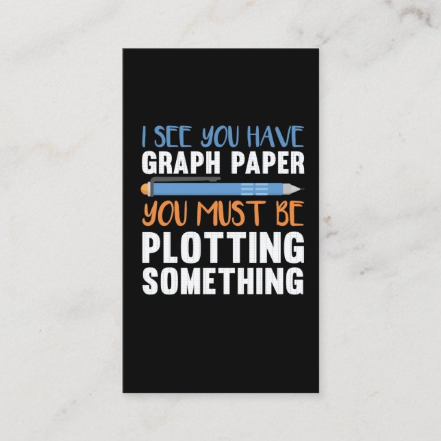 Funny Math Teacher Geometry plotting Humour Business Card (Front)