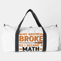 Funny Math Teacher Halloween Broom Broke Design_1
