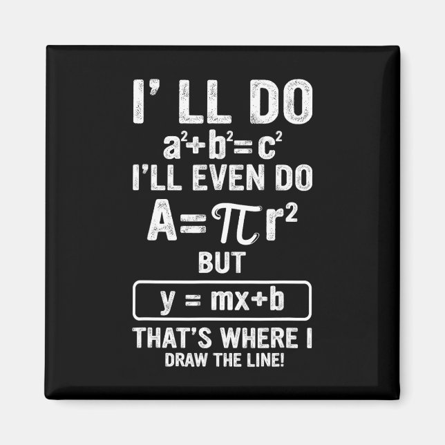 Funny Math Teacher Joke Men Women Fun Best Math Qu Magnet (Front)