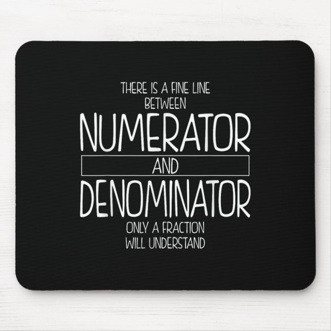 Funny Math Teacher Joke Men Women Fun Best Math Qu Mouse Mat (Front)