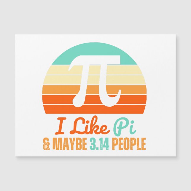Funny Math Teacher March 14th Pi Day Merch I Like  (Front)